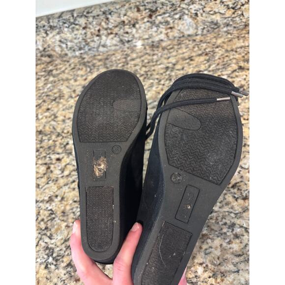 Bongo Black Bootie Shoes Boots Size 6.5 Woman Wedge Suede - Picture 4 of 7